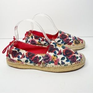 Vera Bradley Havana Rose Lace Back Espadrille size 7 floral